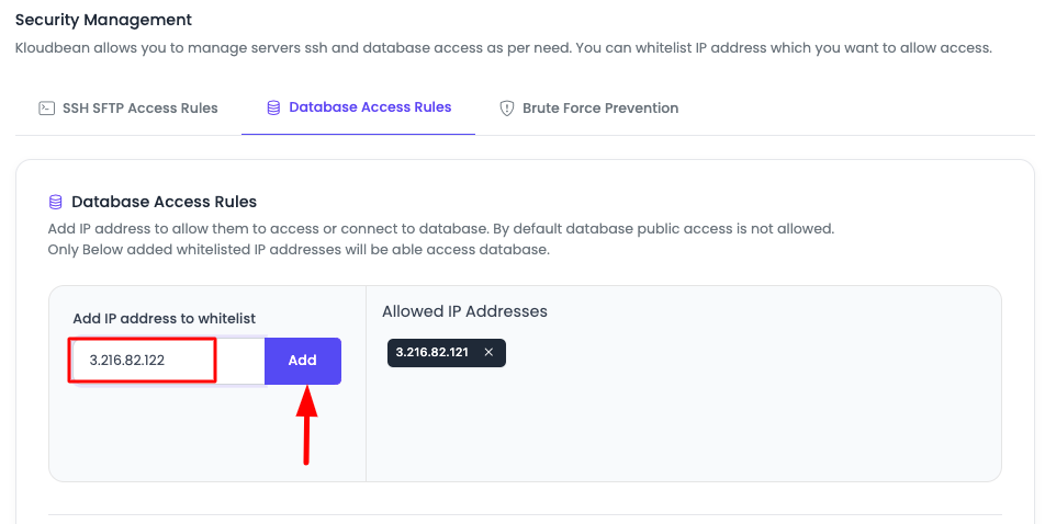 App Database Whitelist Step 2