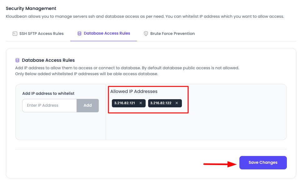 App Database Whitelist Step 3