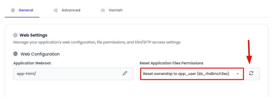 App Permissions Sys User