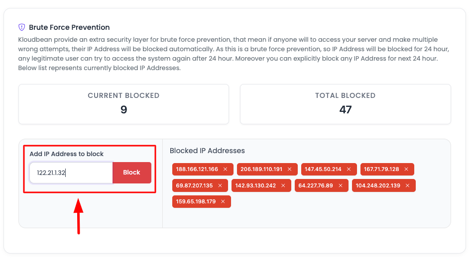 Block IP Address