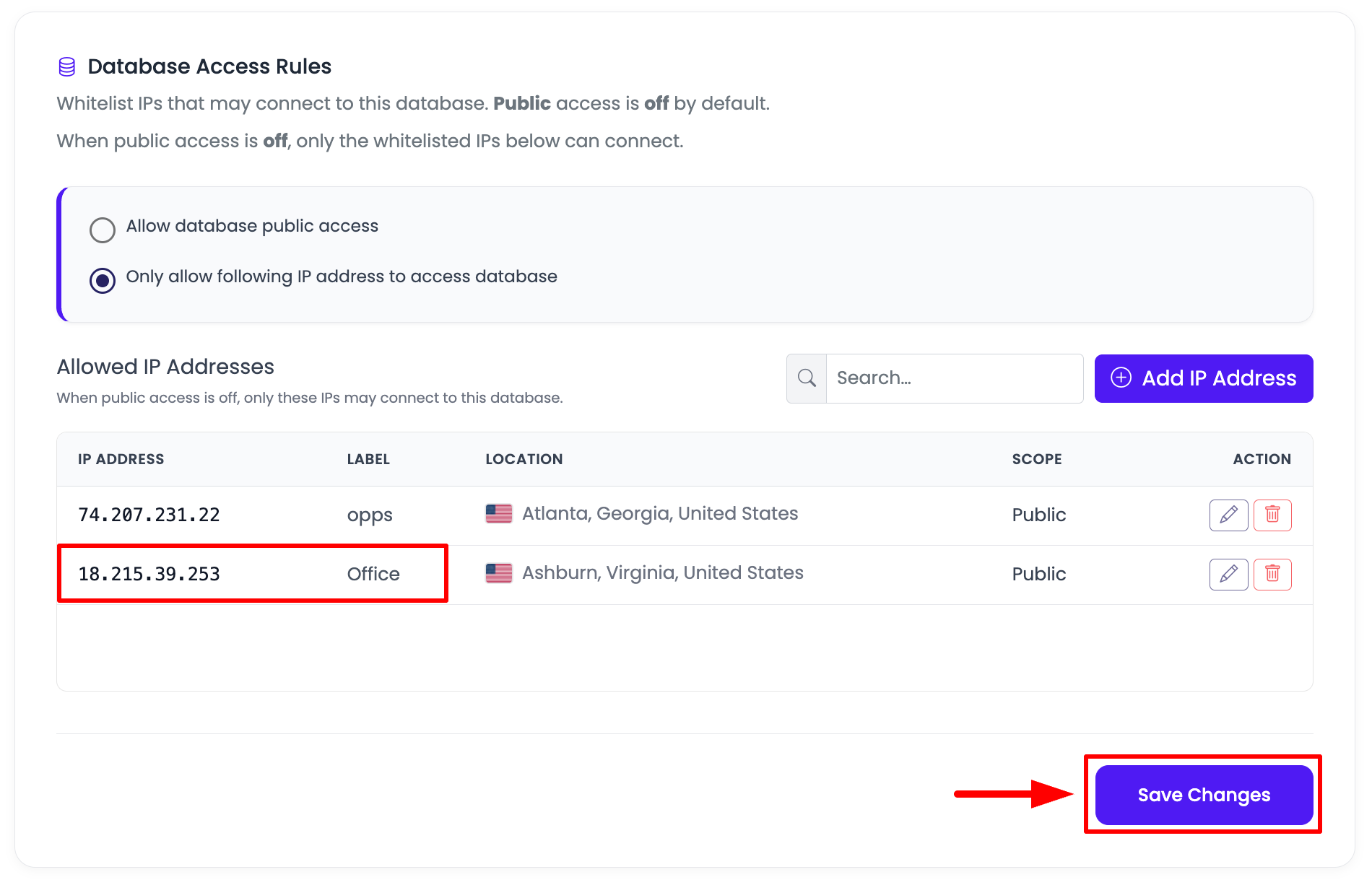 Database Access Step 3