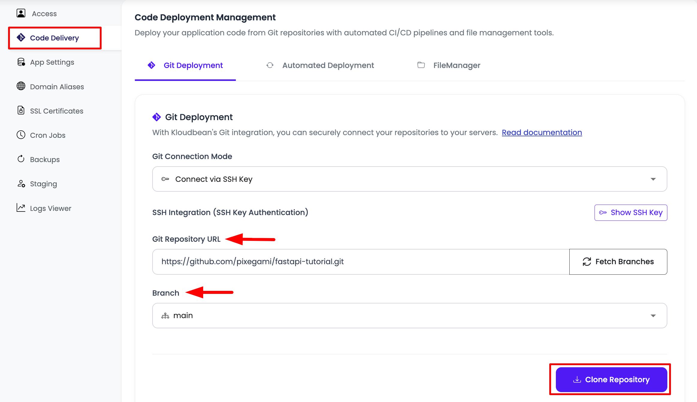 Clone Repository