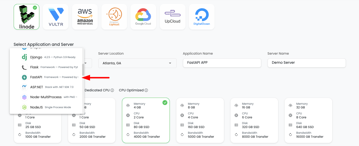Launch FastAPI Application
