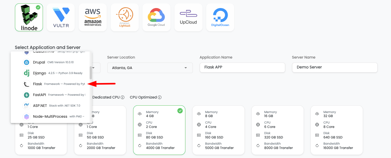 Launch Flask Application