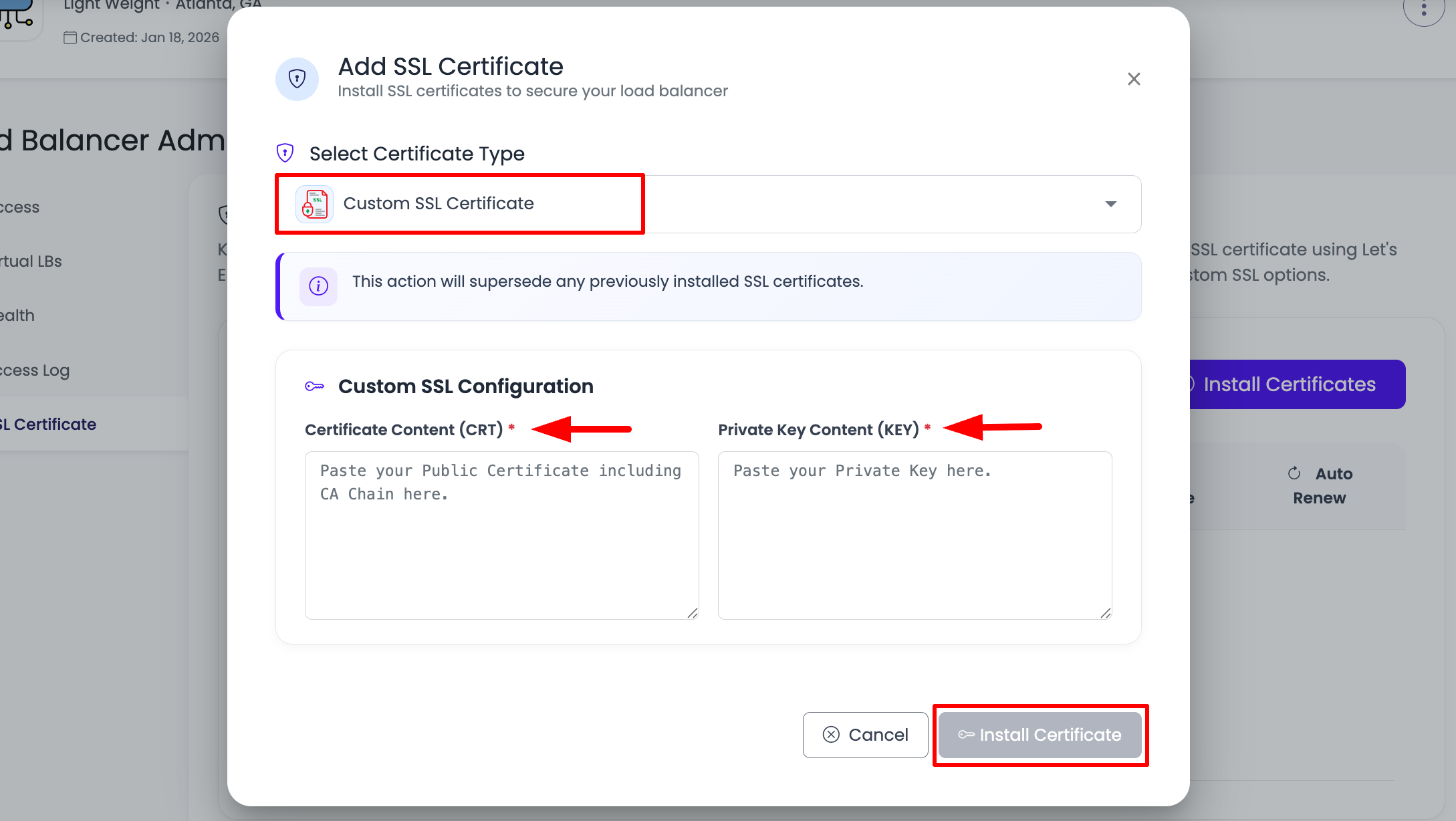 FLB SSL Custom