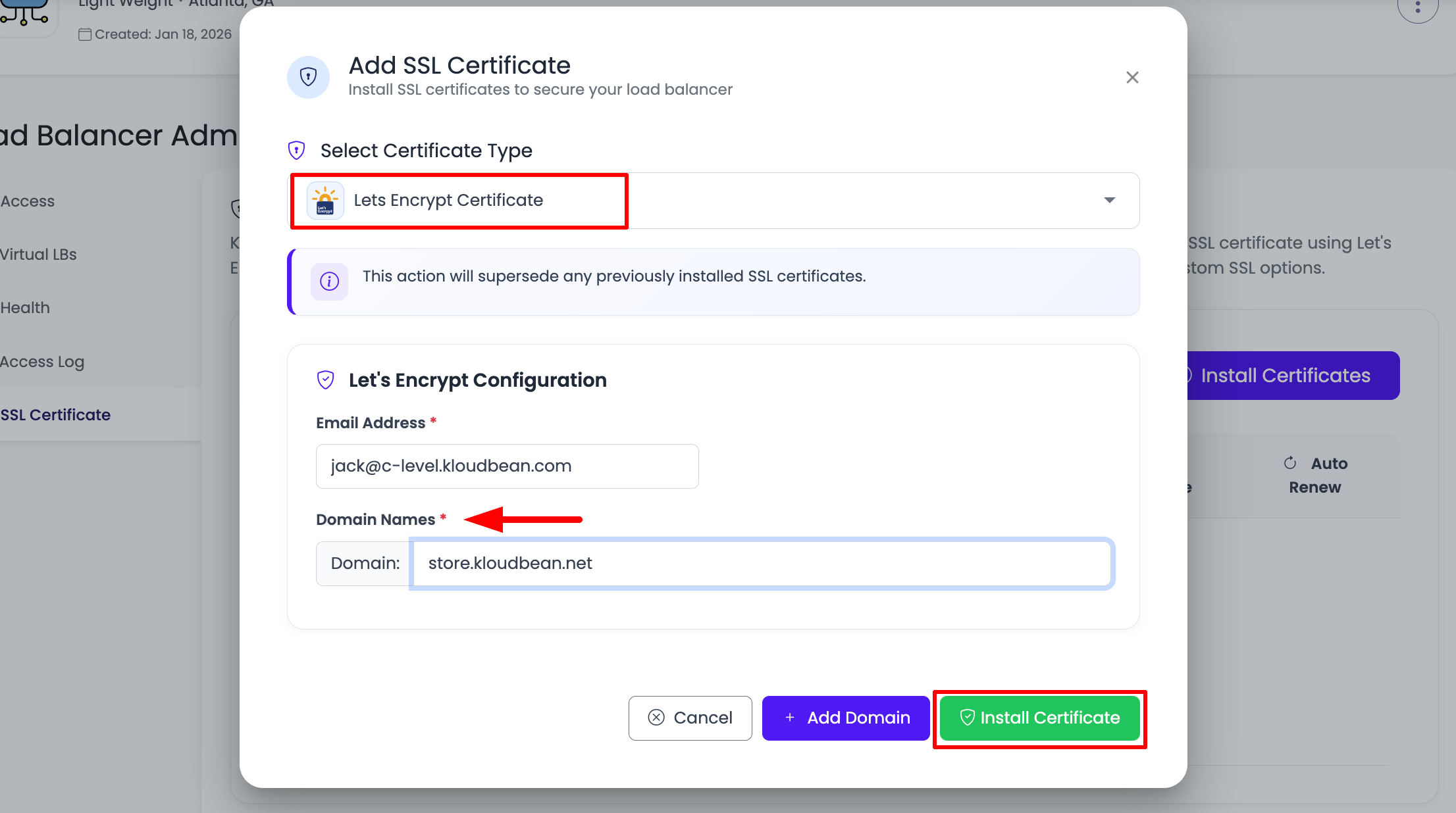 FLB SSL Step 2