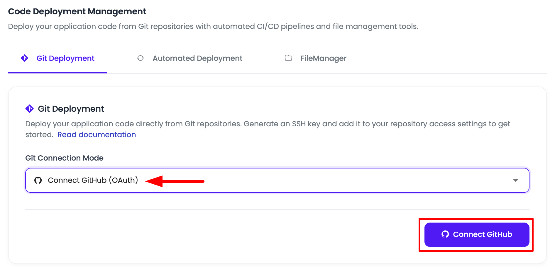 Connect GitHub OAuth