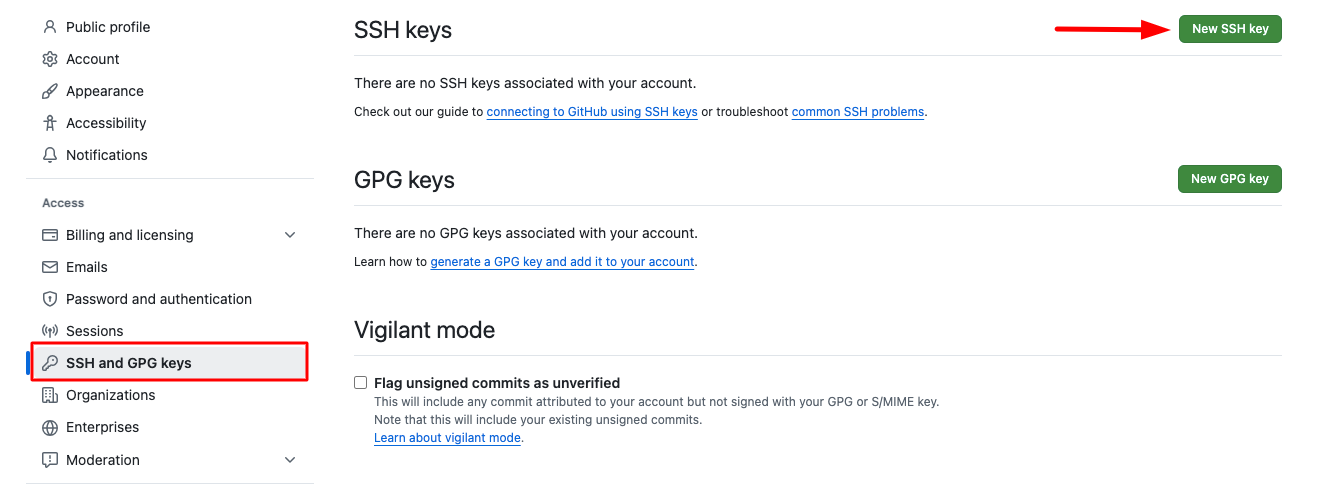 GitHub Deploy SSH Keys Step 1