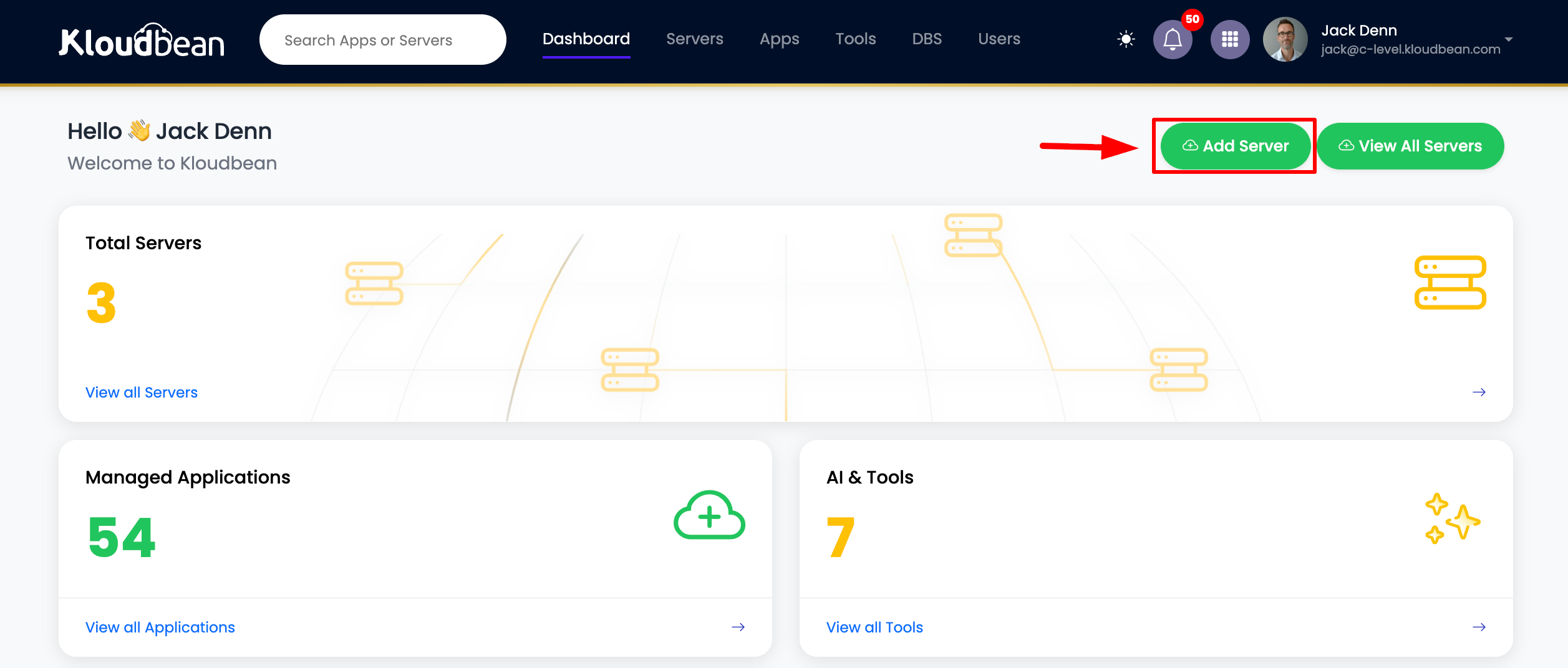 Launch Server Step 1