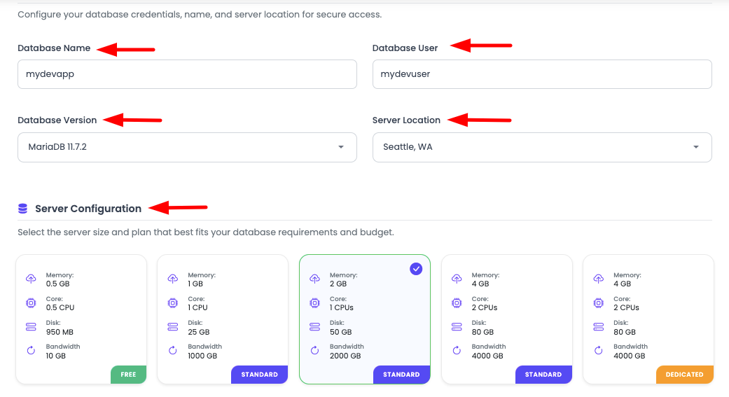 MariaDB Launch Step 2