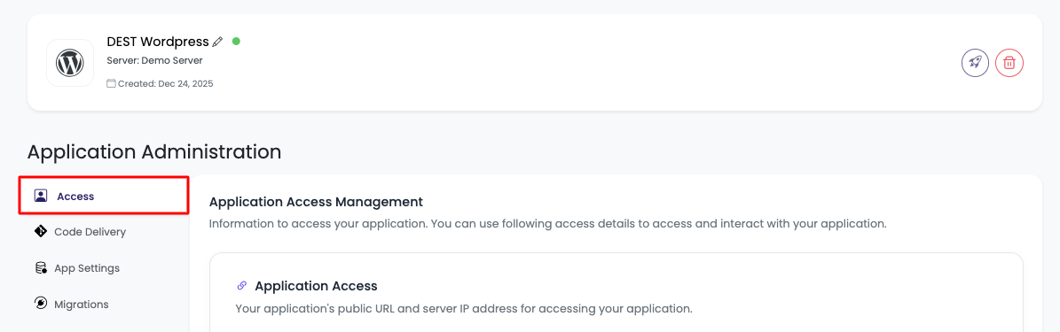 Application Administration