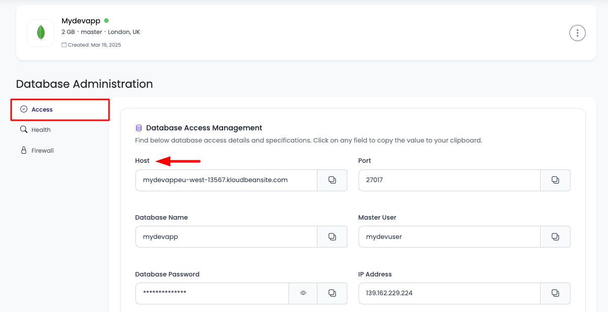 MongoDB Access Step 2