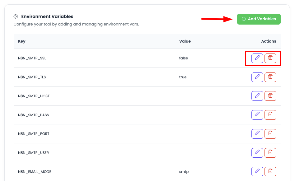n8n Config Update Vars Step 1
