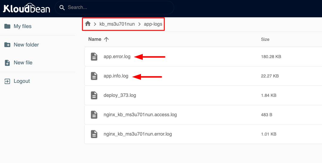 Node.js Single-Process App Logs
