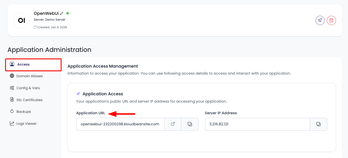 OpenWebUI URL Access