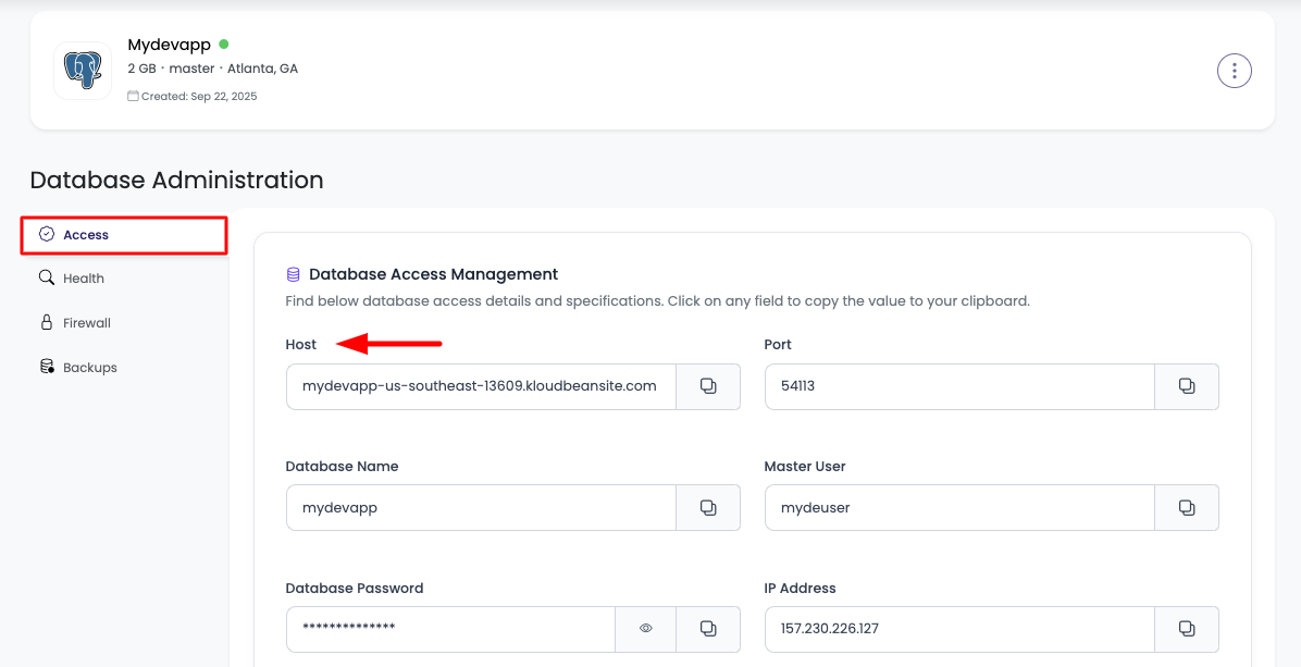 PostgreSQL Access Step 2