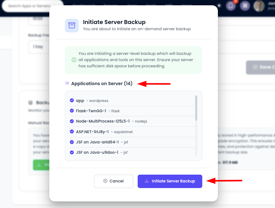 Server Backup Step 3