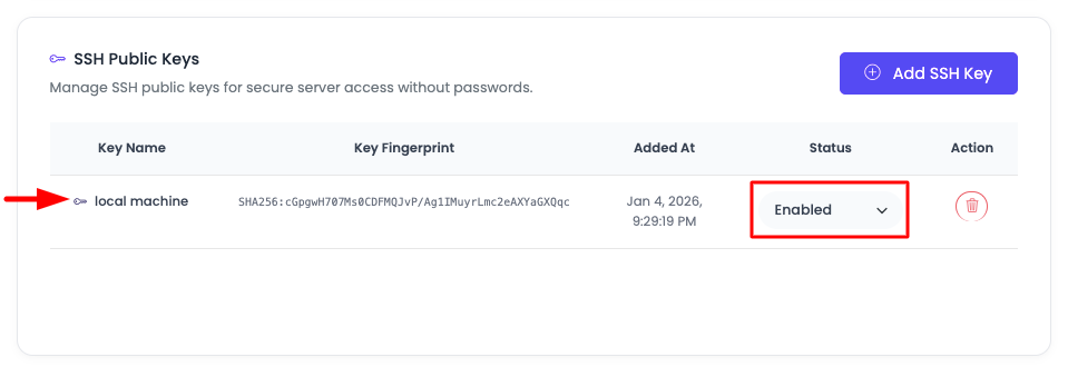 Server SSH Keys Step 2