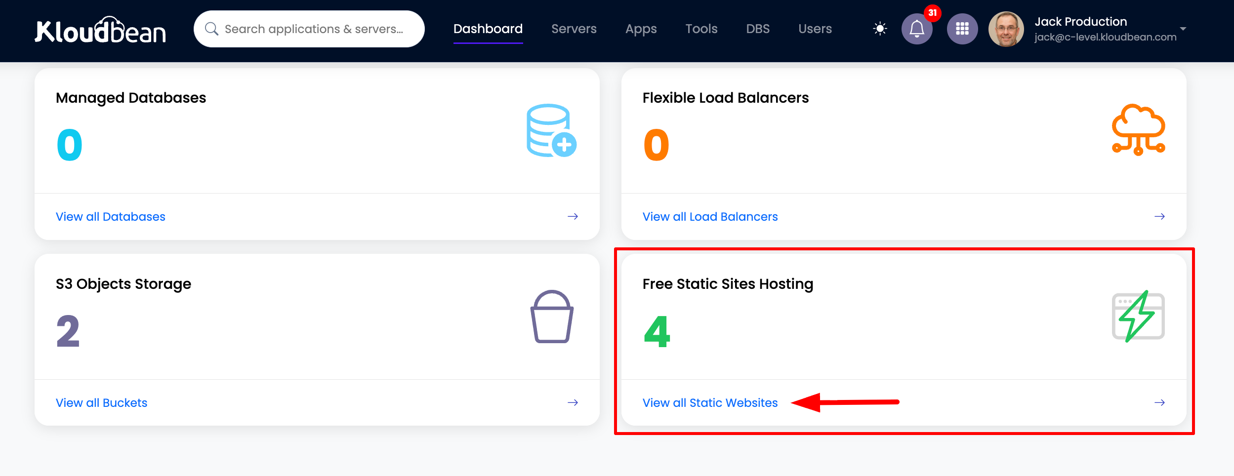 Access Static Site Hosting