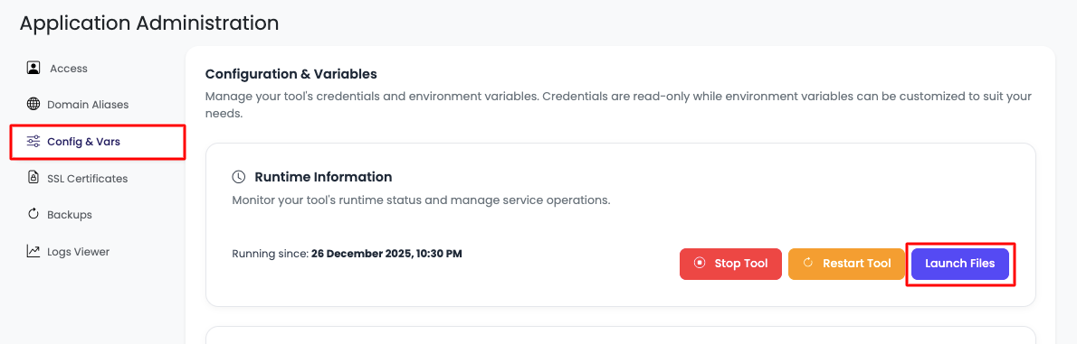 Supabase Config Access