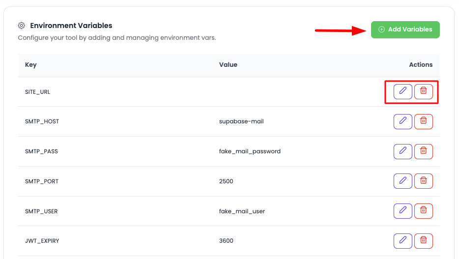 Supabase Add Env Vars