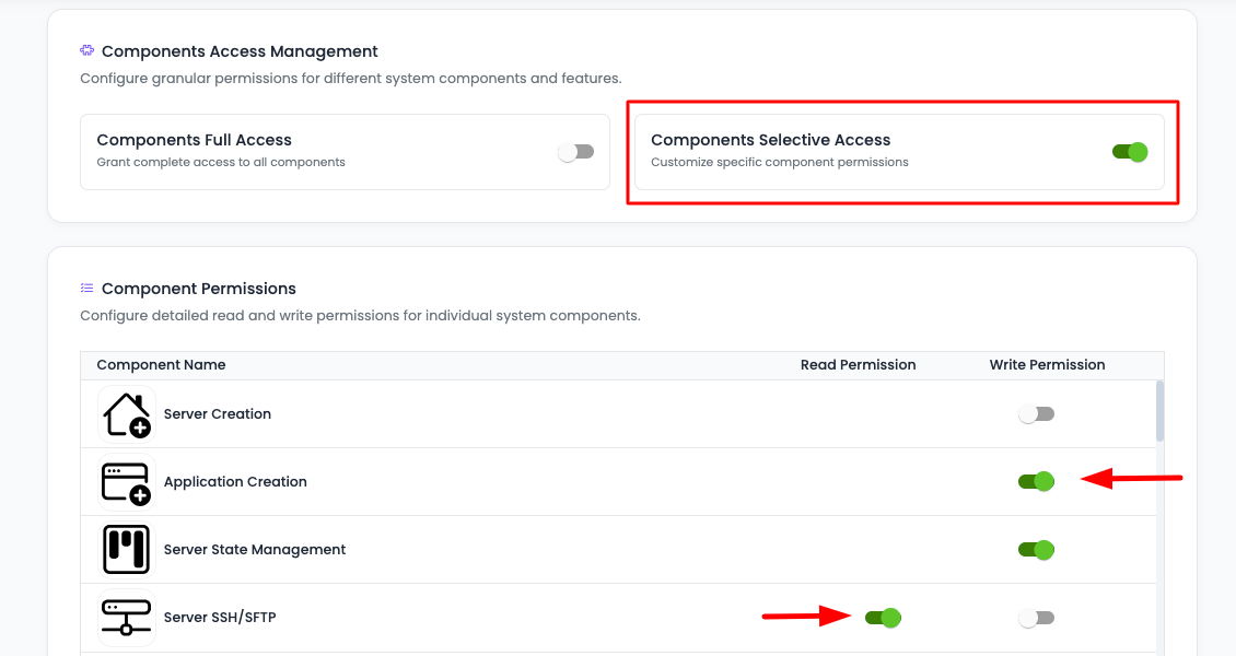 UAC Components Access