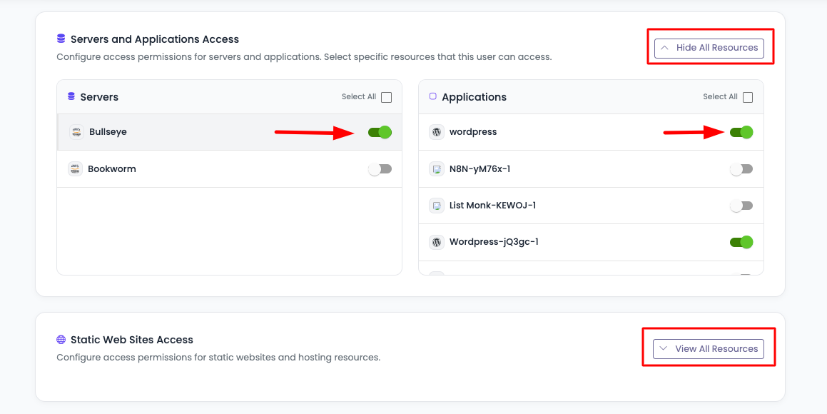 UAC Resources Access