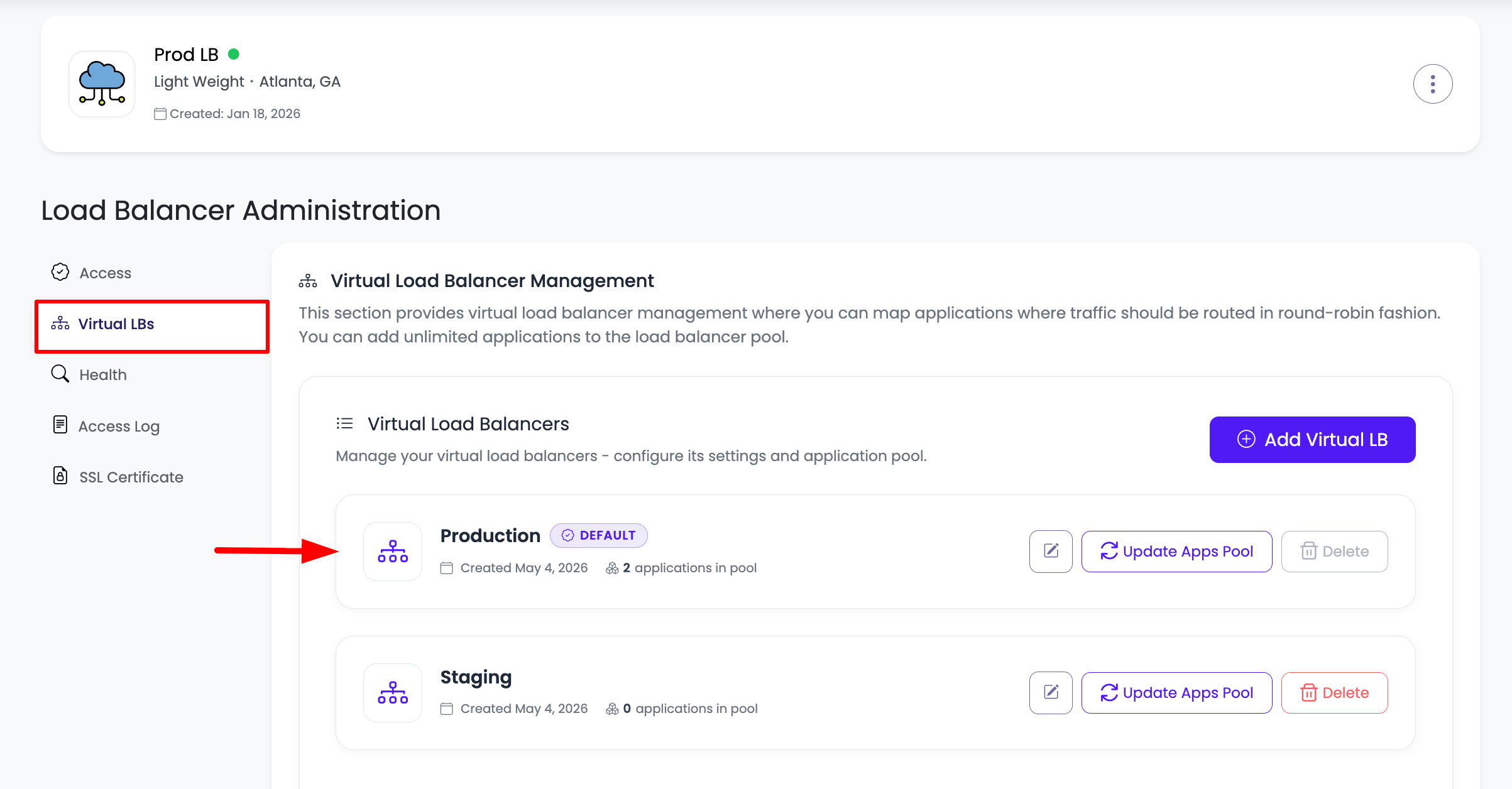 VLB Access Step 2