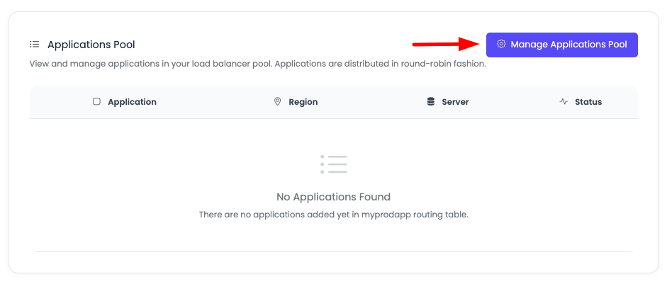 VLB Manage Pool Step 1