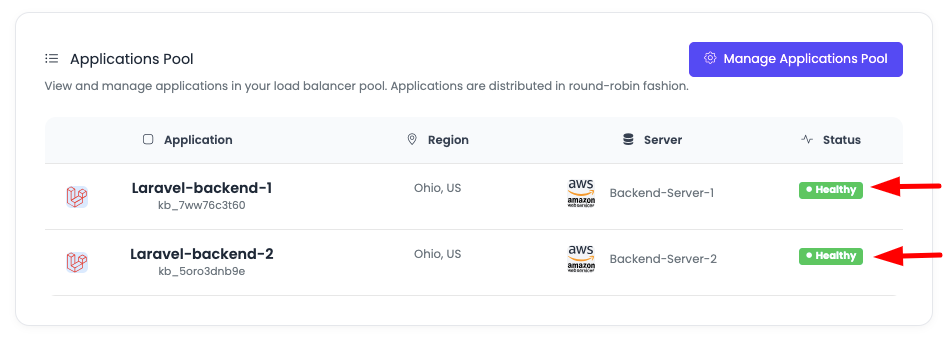 VLB Manage Pool Step 5
