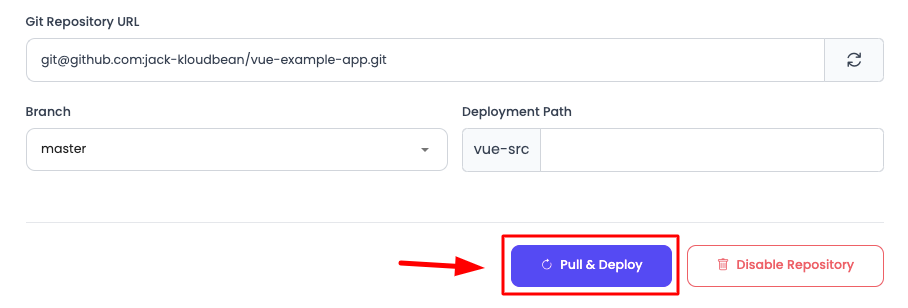Vue Deploy Step 3