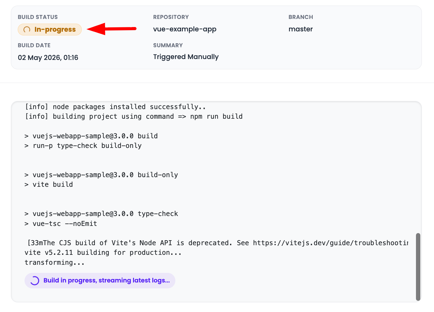 Vue Logs Step 2
